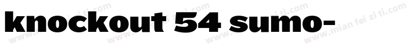 knockout 54 sumo字体转换